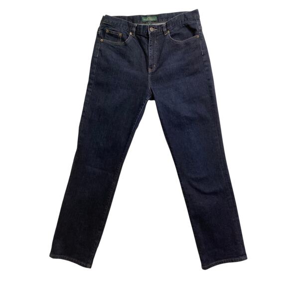 LRL Lauren Jeans Ralph Lauren Womens Classic Straight Jeans size 12 dark wash - Picture 1 of 6